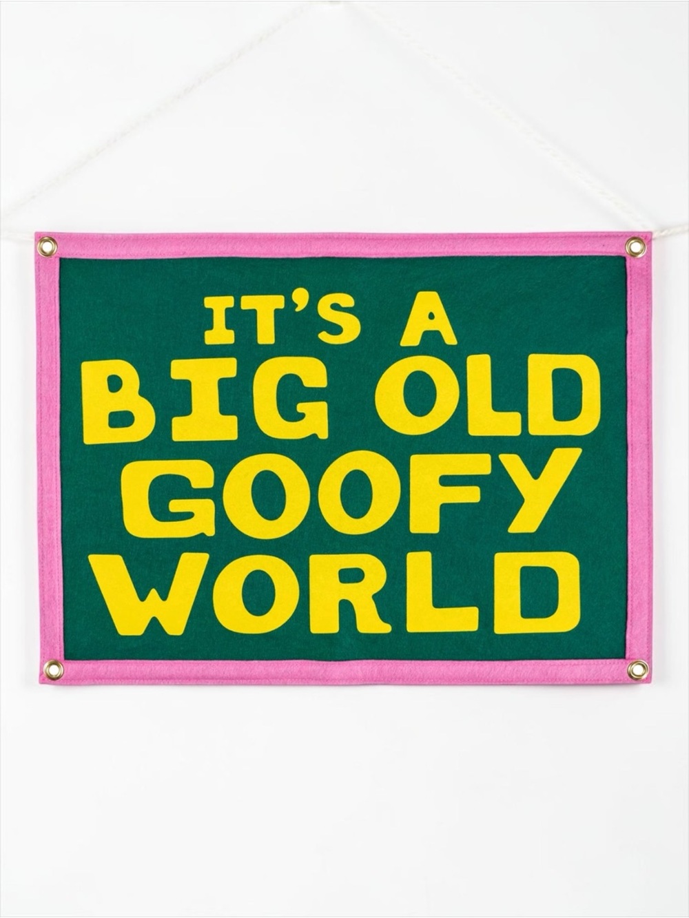 John Prine Camp Flag It’s A Big Old Goofy World NWT 18x24 Wall Decor